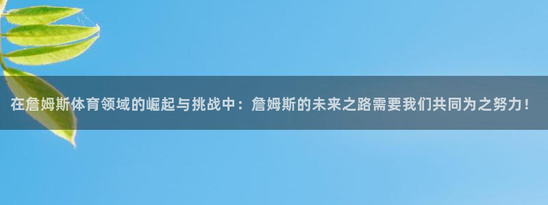 手机版沐鸣客户端下载：在詹姆斯体育领域的崛起与挑战中：詹姆斯的未来之路需要我们共同为之努力！