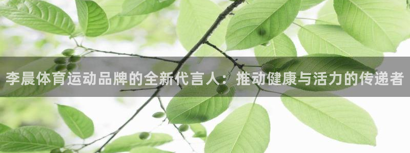 沐鸣体育代理：李晨体育运动品牌的全新代言人：推动健康与活力的传递者